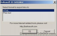 Belkasoft IE GetLinks screenshot